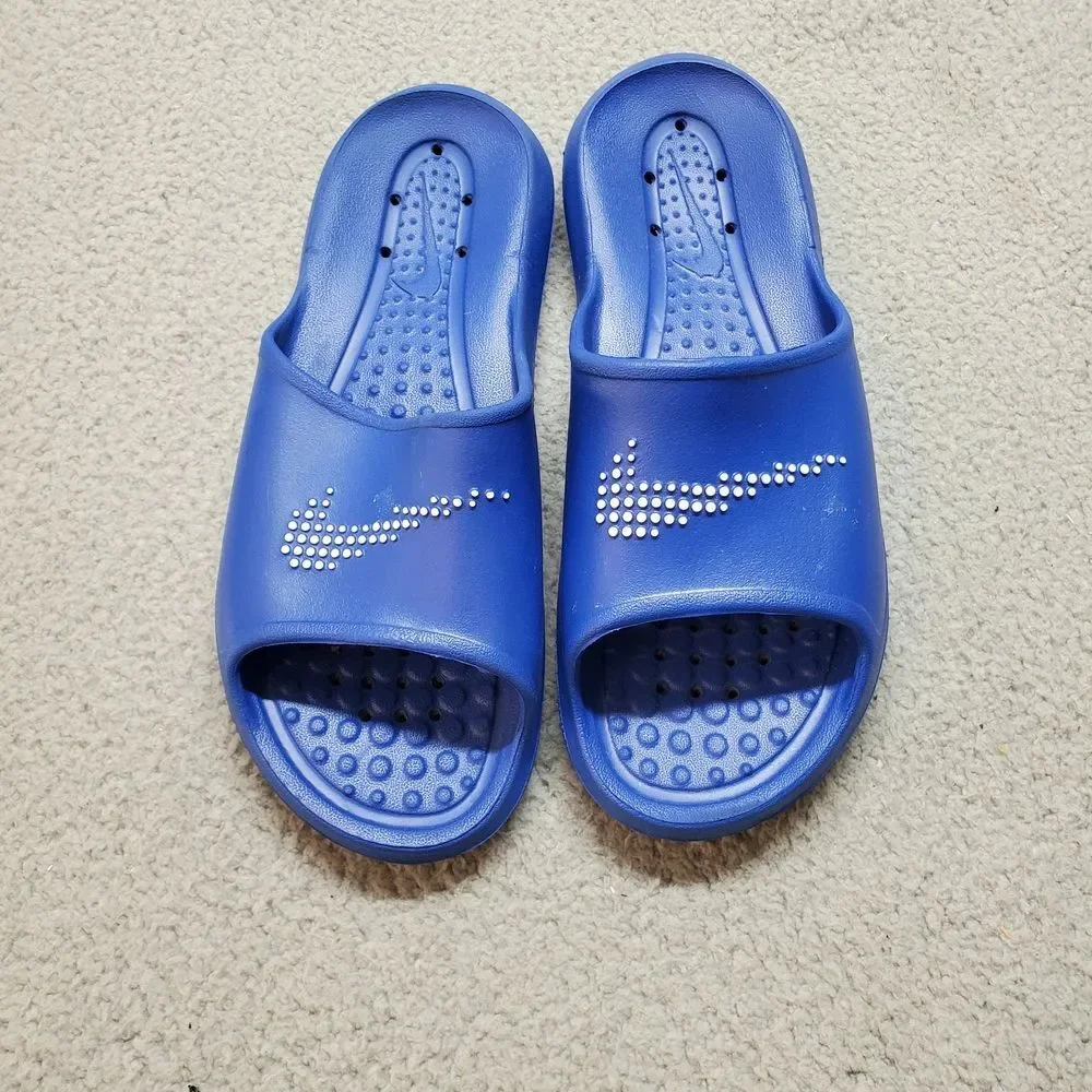 Nike Men's Vitori One Blue Slide Sandals Size 10